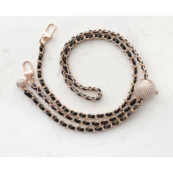 High Quality Adjustable Purse Chain Strap with Diamonds - Picture 1 of 5